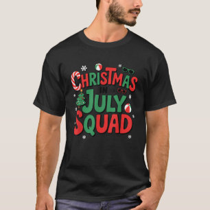 Summer Xmas Christmas In July Squad Funny Aloha To T-Shirt