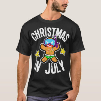 Summer Xmas Gingerbread Man Snorkel for Christmas  T-Shirt