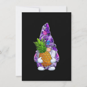Summer Xmas Hawaiian Pineapple Gnome Christmas In  Invitation