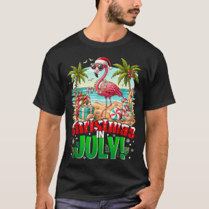 Summer Xmas Hawaiian Trocal Beach Flamingo Women T-Shirt