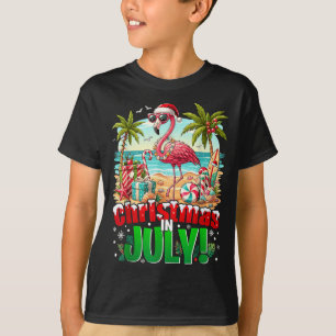 Summer Xmas Hawaiian Trocal Beach Flamingo Women T-Shirt