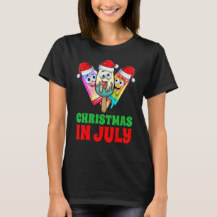 Summer Xmas Lighting Ice Cream Christmas In July T-Shirt