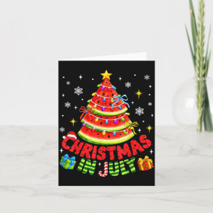 Summer Xmas Watermelon Xmas Tree Summer Men Women Card