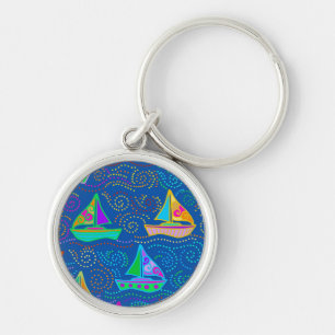 Summer Yachting Key Ring