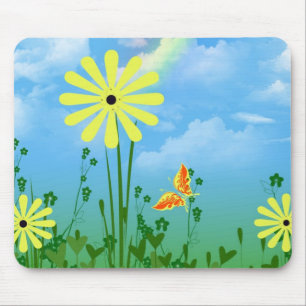 Summer Yellow Daisies Mouse Mat