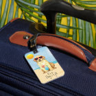 Summer Yellow Lab Luggage Tag