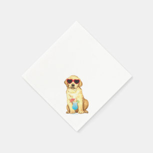 Summer Yellow Lab Napkins