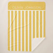 Summer Yellow Striped Customisable Name