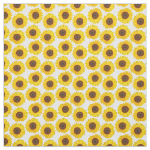 Summer Yellow Sunflower Pattern Fabric