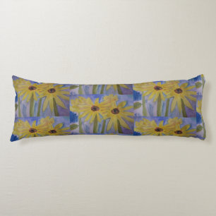 Summer Yellow Sunflowers Body Cushion