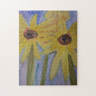 Summer Yellow Sunflowers Jigsaw Puzzle