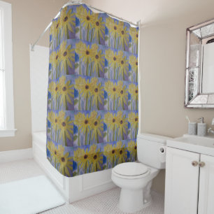 Summer Yellow Sunflowers Shower Curtain
