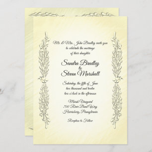 Summer Yellow Wedding Invitation