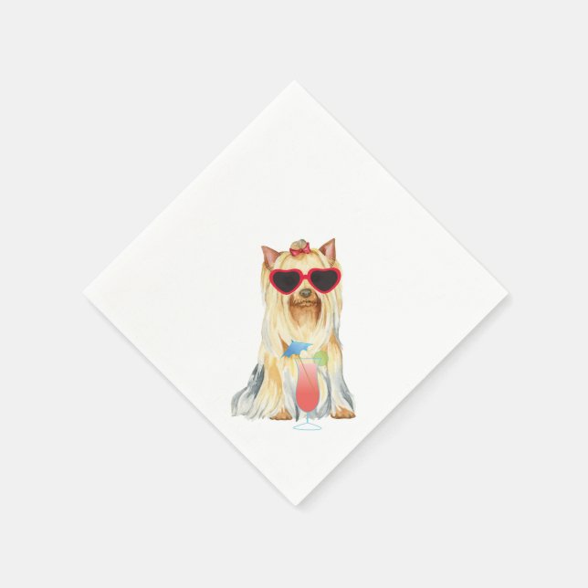 Summer Yorkie Napkin (Corner)