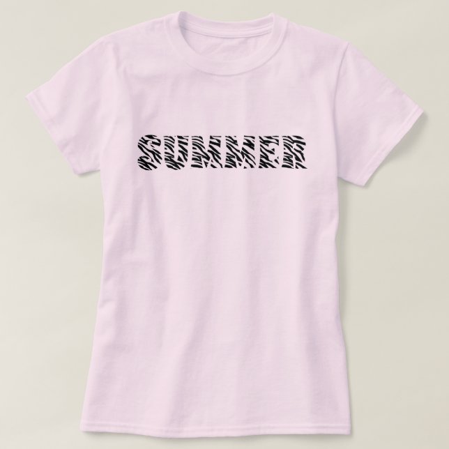 Summer Zebra Print T-Shirt (Design Front)