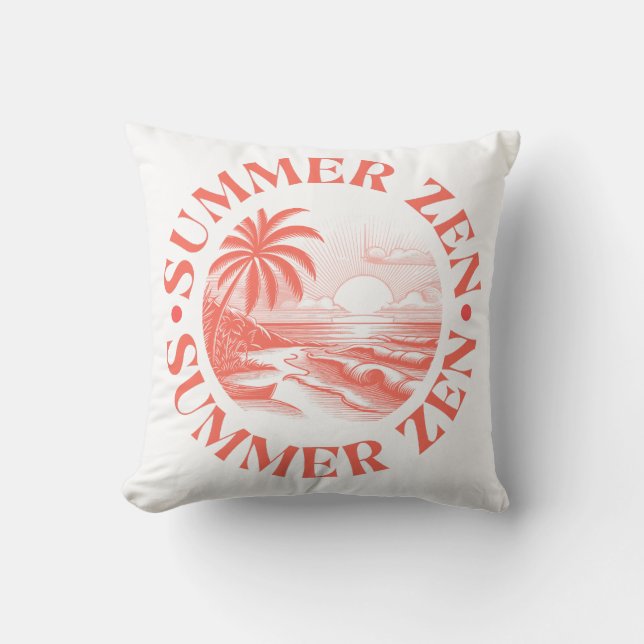 Summer Zen: Sun & Serenity Cushion (Front)