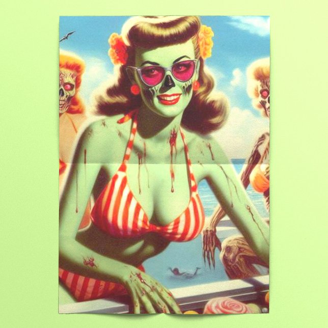 Summer Zombie Pin-up Tissue Paper (Creator Uploaded)
