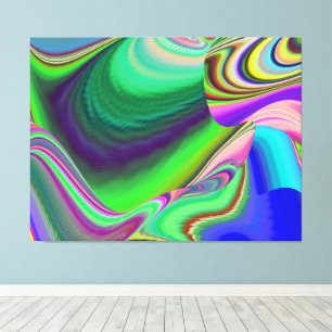 Summerfeeling , Abstract 3D Rainbowart Canvas Print