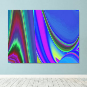 Summerfeeling , Abstract 3D Rainbowart Canvas Print