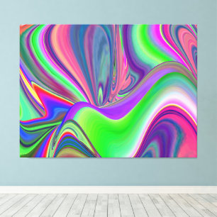 Summerfeeling , Abstract 3D Rainbowart Canvas Print