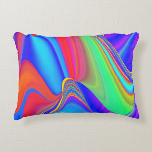 Summerfeeling , Abstract 3D Rainbowart Decorative Cushion