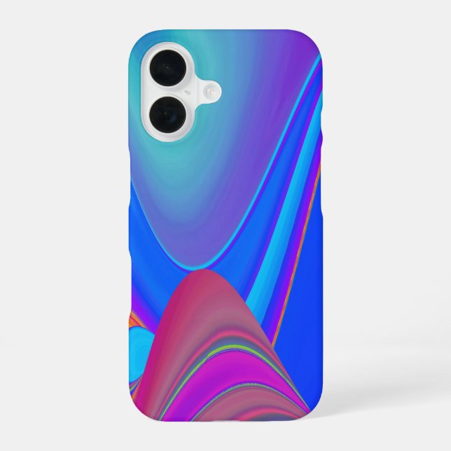 Summerfeeling , Abstract 3D Rainbowart iPhone 16 Case (Back)