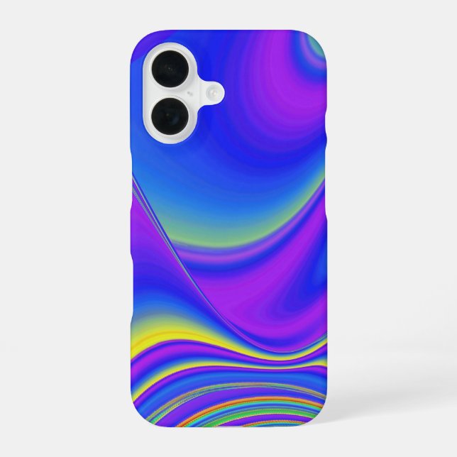 Summerfeeling , Abstract 3D Rainbowart iPhone 16 Case (Back)