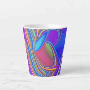 Summerfeeling , Abstract 3D Rainbowart Latte Mug