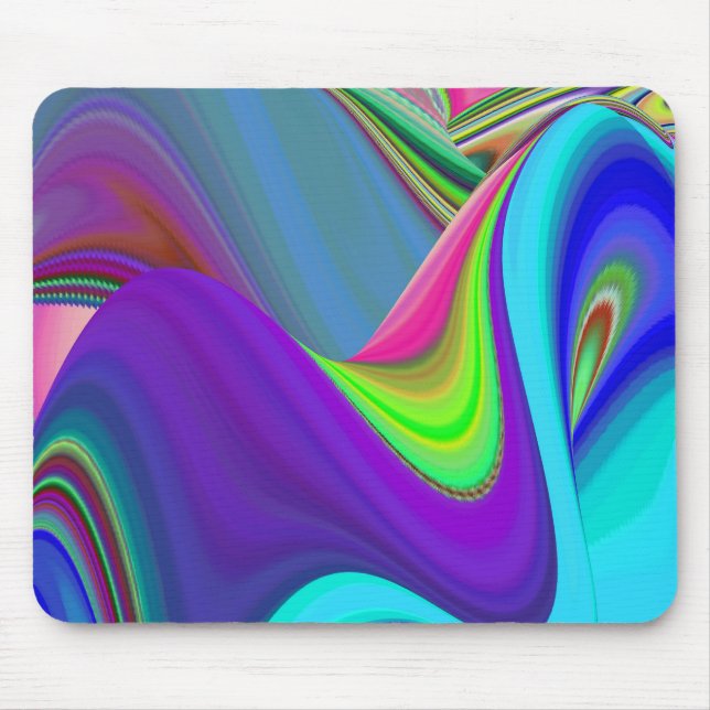 Summerfeeling , Abstract 3D Rainbowart Mouse Mat (Front)