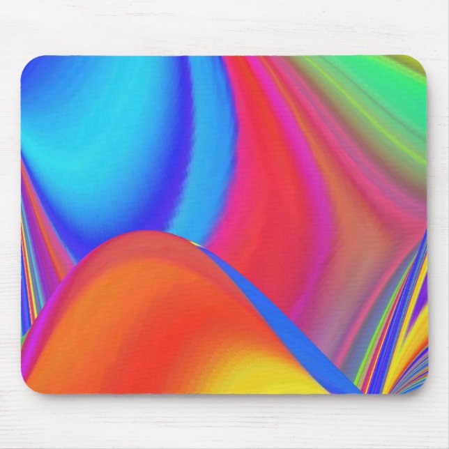 Summerfeeling , Abstract 3D Rainbowart Mouse Mat (Front)
