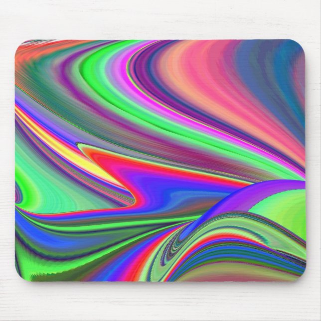 Summerfeeling , Abstract 3D Rainbowart Mouse Mat (Front)