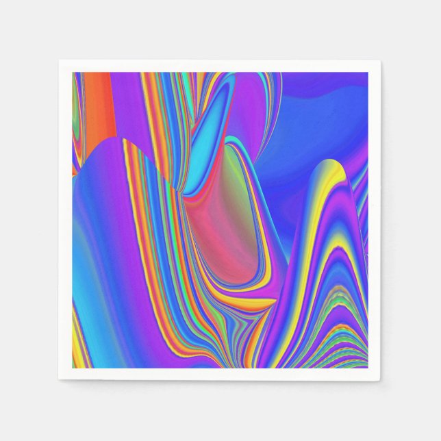Summerfeeling , Abstract 3D Rainbowart Napkin (Front)
