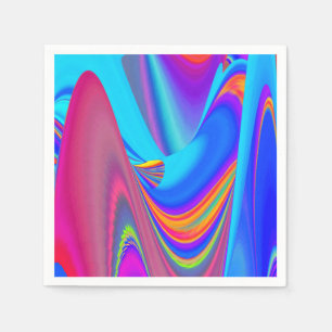 Summerfeeling , Abstract 3D Rainbowart Napkin