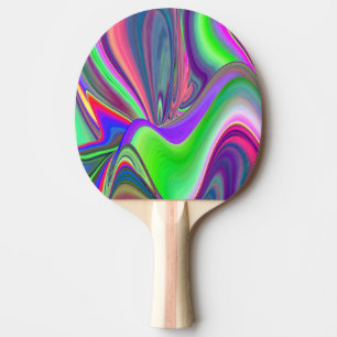 Summerfeeling , Abstract 3D Rainbowart Ping Pong Paddle