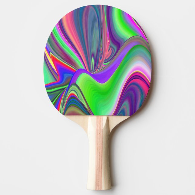 Summerfeeling , Abstract 3D Rainbowart Ping Pong Paddle (Front)