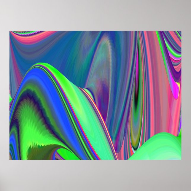Summerfeeling , Abstract 3D Rainbowart Poster (Front)