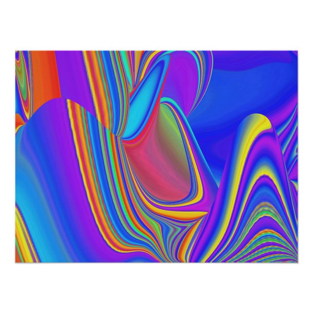 Summerfeeling , Abstract 3D Rainbowart Poster (Front)