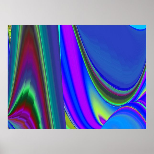 Summerfeeling , Abstract 3D Rainbowart Poster (Front)