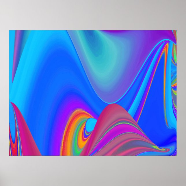 Summerfeeling , Abstract 3D Rainbowart Poster (Front)