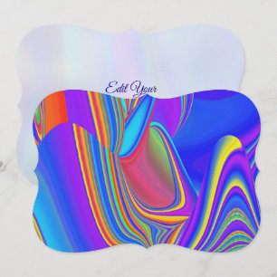 Summerfeeling , Abstract 3D Rainbowart Save The Date