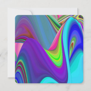 Summerfeeling , Abstract 3D Rainbowart Save The Date
