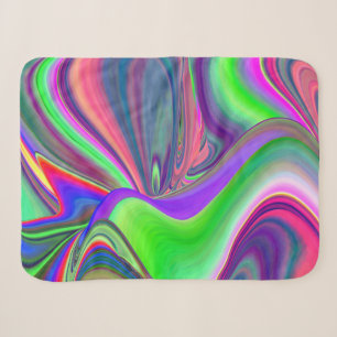 Summerfeeling , Abstract 3D Rainbowart Sherpa Blanket