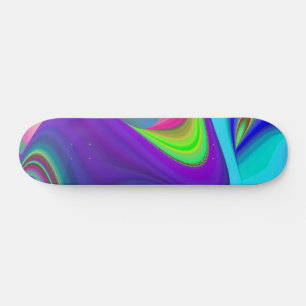 Summerfeeling , Abstract 3D Rainbowart Skateboard