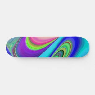 Summerfeeling , Abstract 3D Rainbowart Skateboard