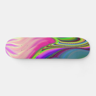 Summerfeeling , Abstract 3D Rainbowart Skateboard