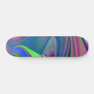 Summerfeeling , Abstract 3D Rainbowart Skateboard