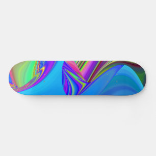 Summerfeeling , Abstract 3D Rainbowart Skateboard