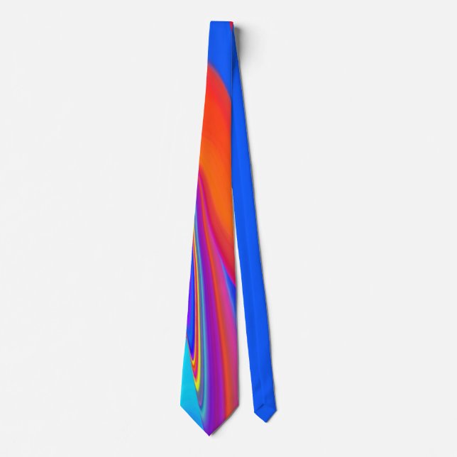 Summerfeeling , Abstract 3D Rainbowart Tie (Front)