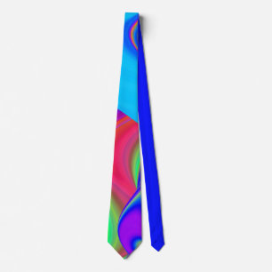 Summerfeeling , Abstract 3D Rainbowart Tie