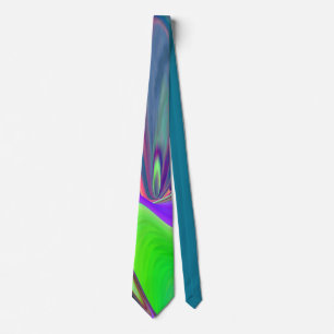 Summerfeeling , Abstract 3D Rainbowart Tie